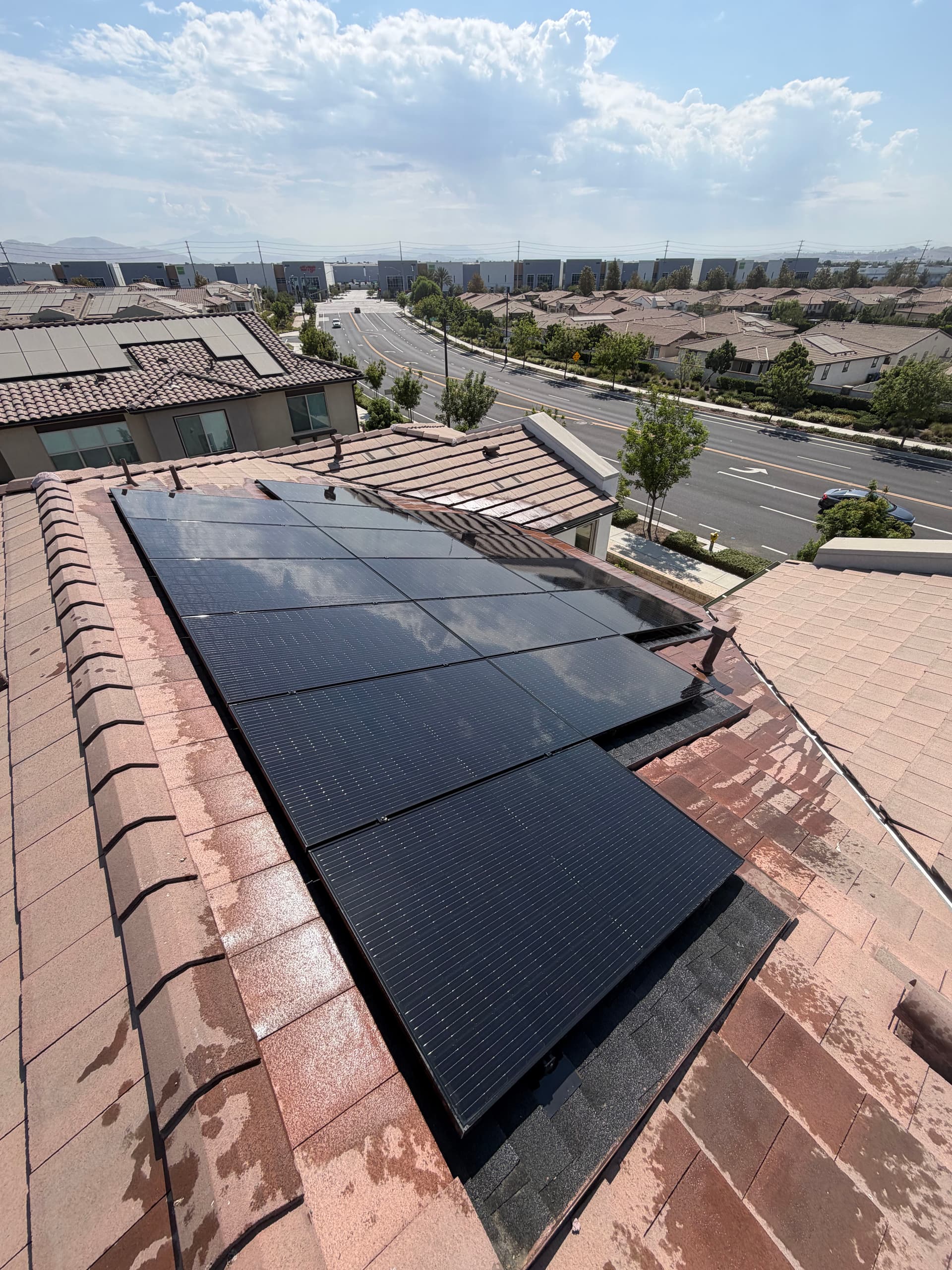 Gallery photos for Solar Panel Cleaning After Ontario Ranch Warehouse Fire Ash: Image #1