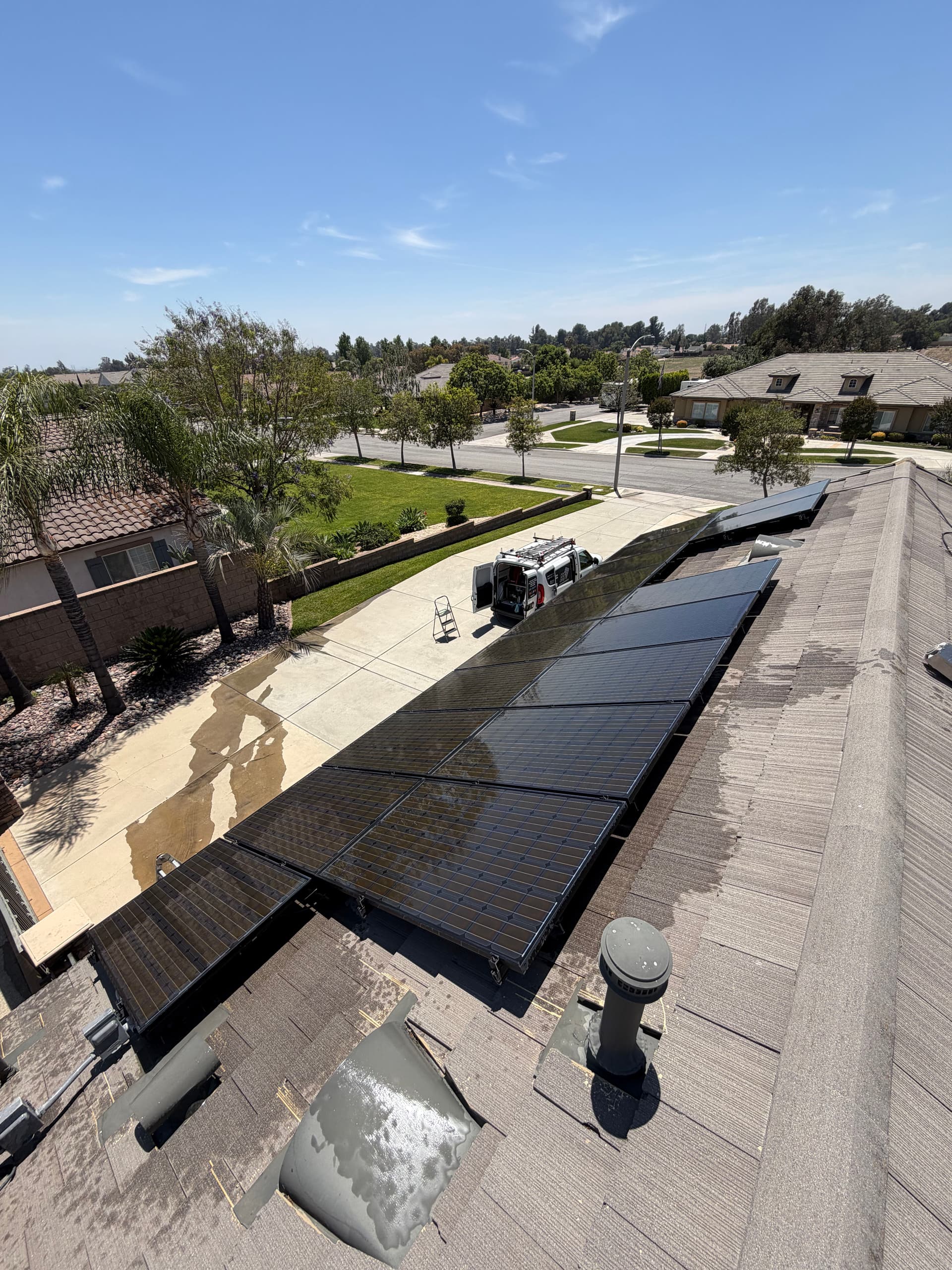 Solar Panel Cleaning and Window Detail in Rancho Cucamonga image