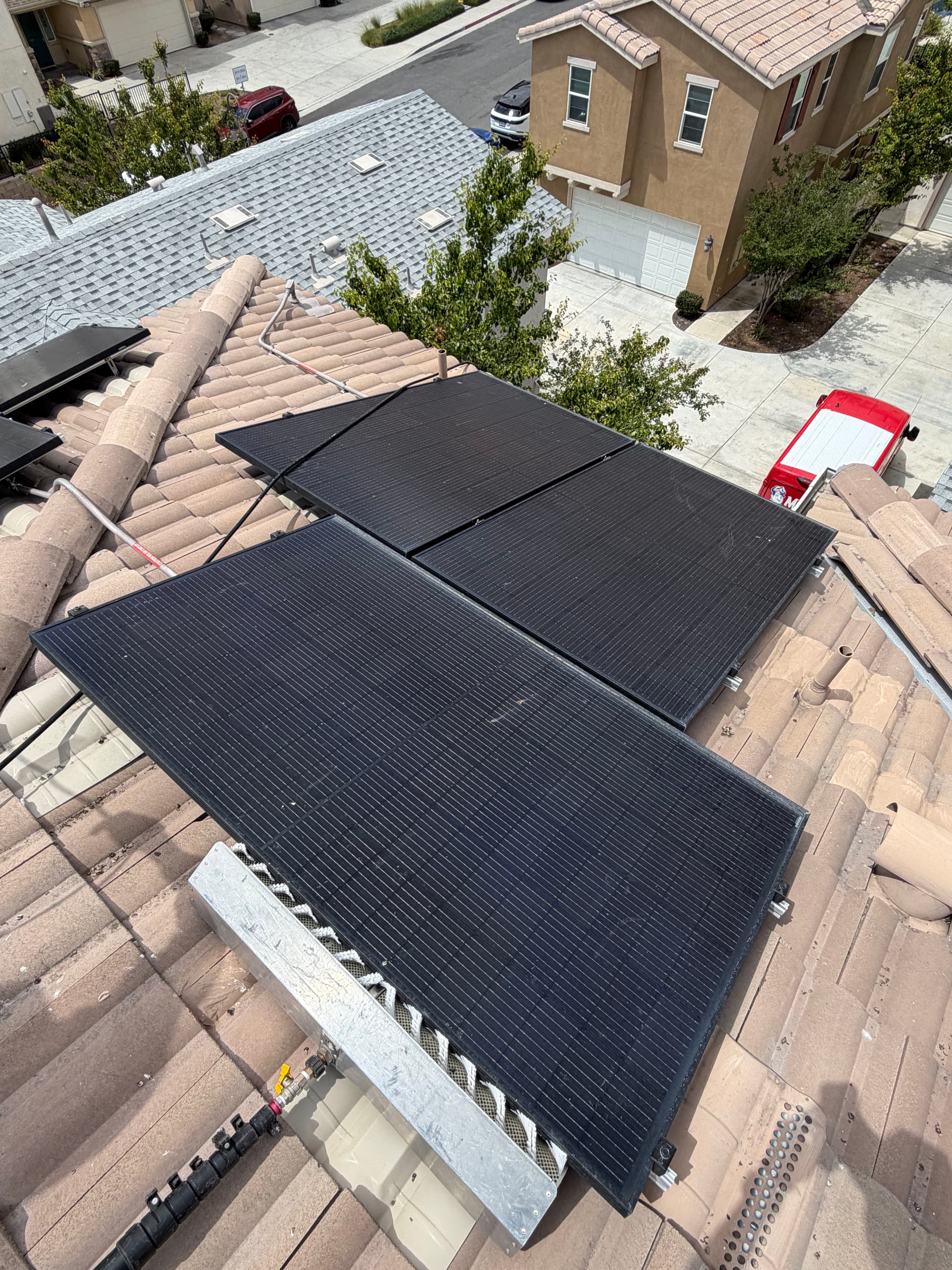 Gallery photos for Solar Panel Cleaning on a 3-Story Townhome in Jurupa Valley: Image #1