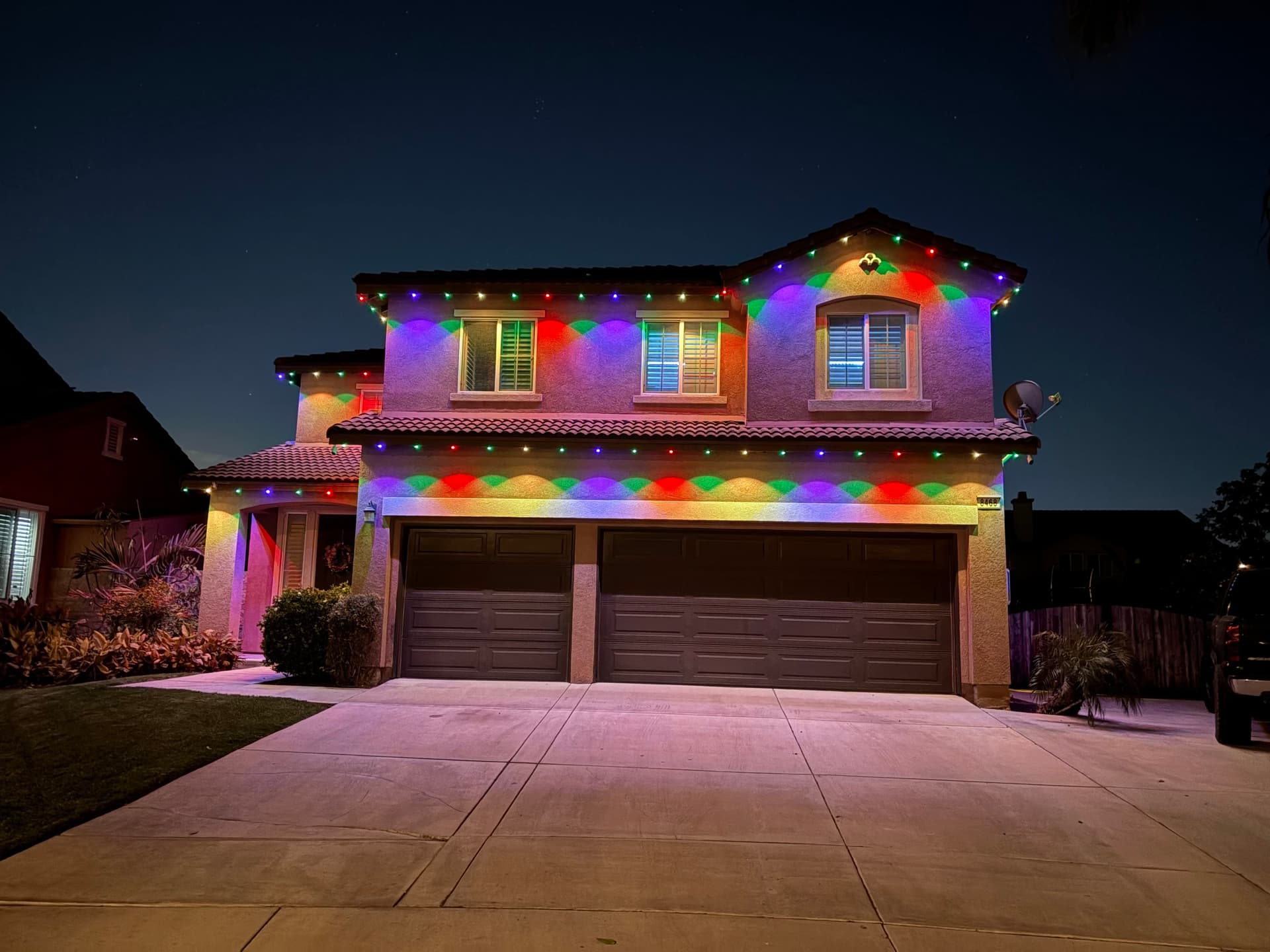 Govee Permanent Lighting Installation on a Corona Two-Story Home image